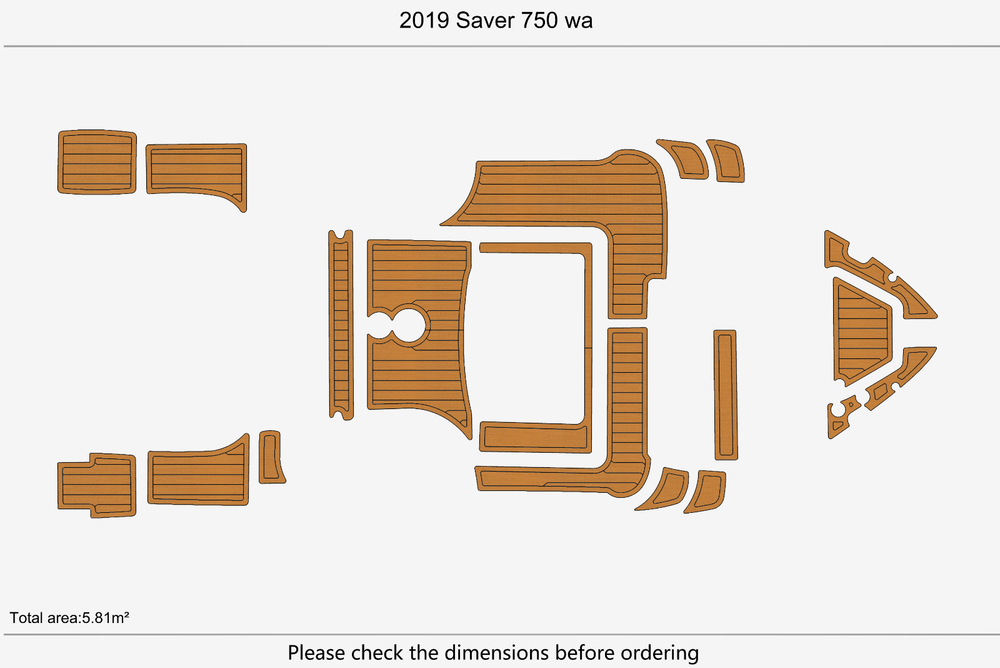 2019 Saver 750 WA Marine teak deck seadek EVA Foam Boat flooring