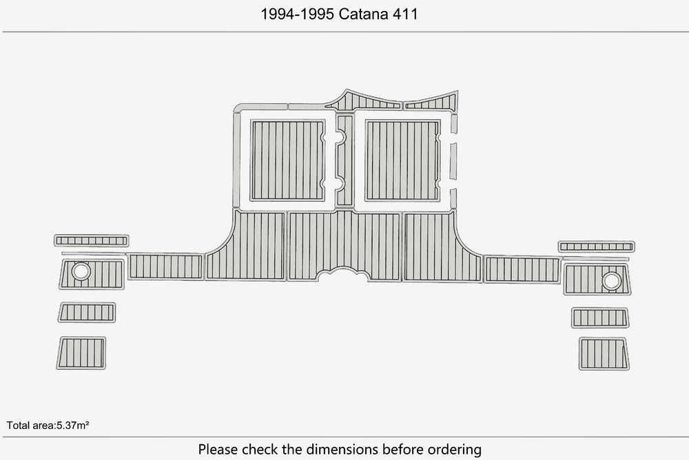 1994-1995 Catana 411 Swim platform 1/4"6mm EVA Foam carpet marine floor