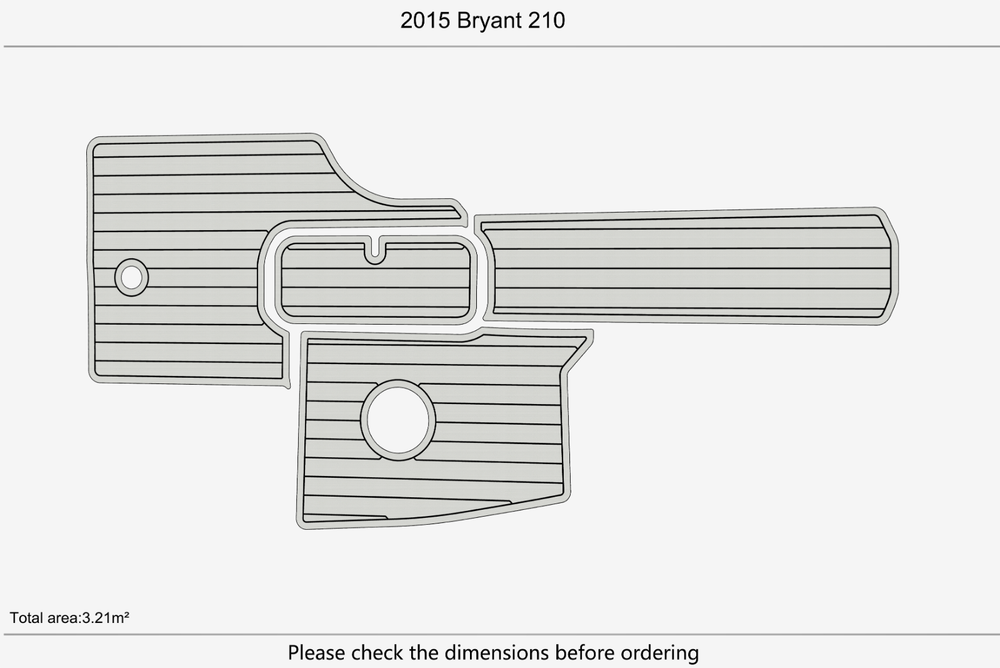 2015 Bryant 210 Marine teak deck EVA Foam Boat flooring