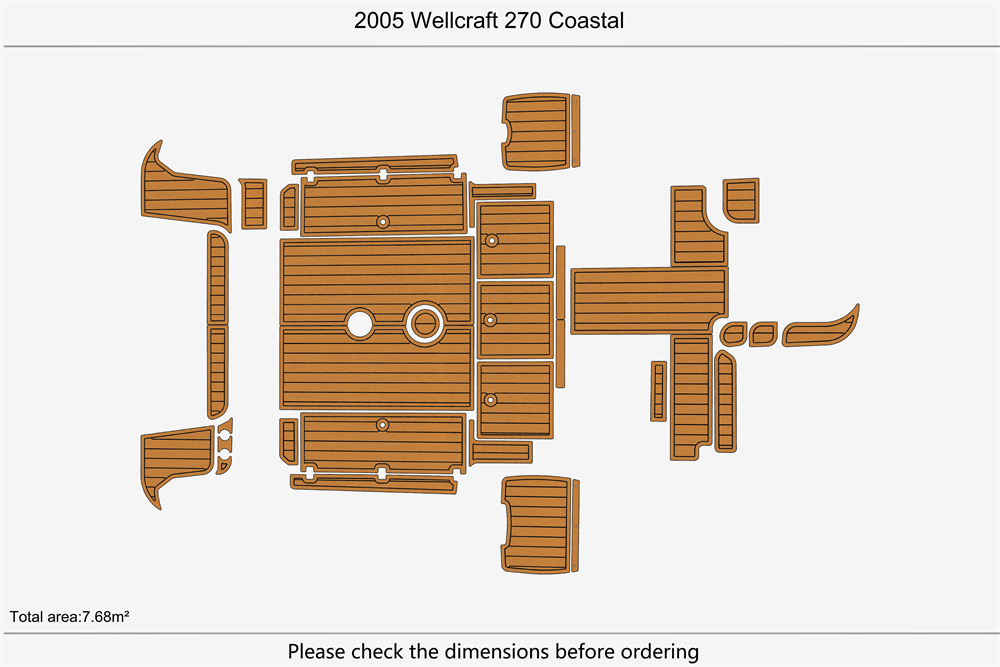 2005 Wellcraft 270 Coastal Marine teak deck seadek EVA Foam Boat flooring