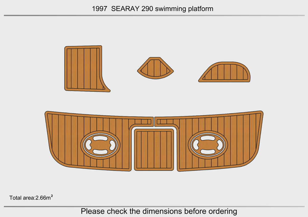 1997-2001 Sea Ray 290 Sundancer Marine teak deck seadek EVA Foam Boat flooring