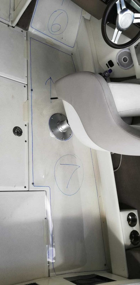 2008 Sea Ray 230 Select Cockpit Pads 1/4" 6mm EVA Teak floor