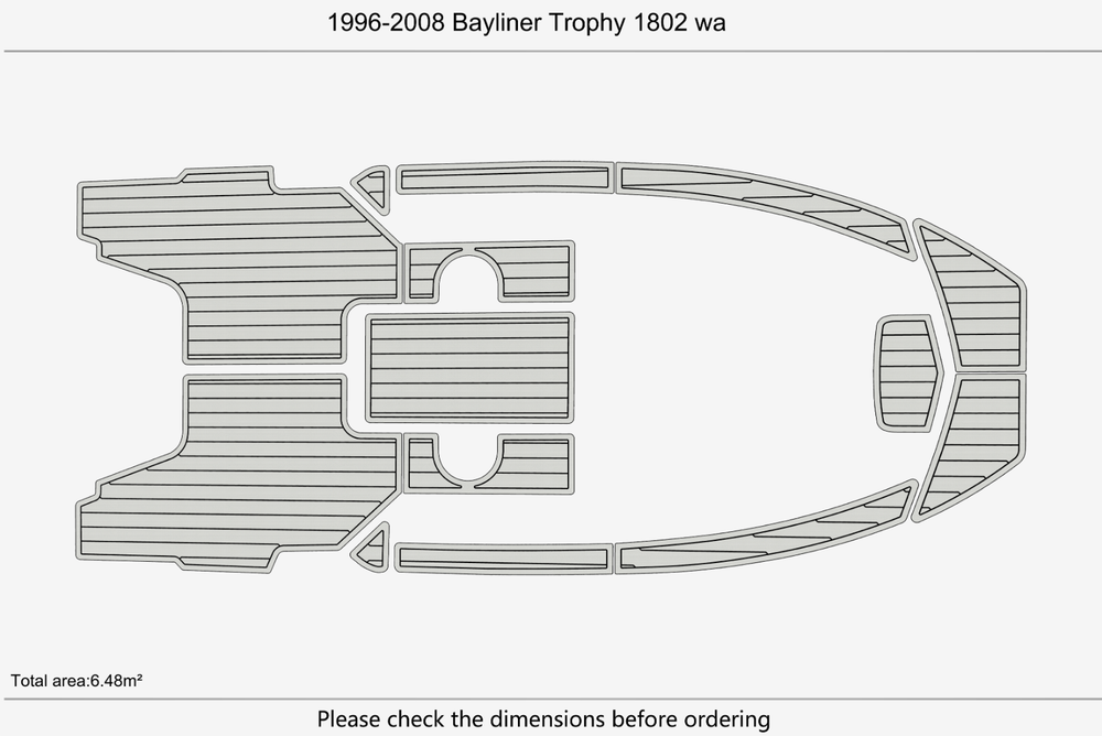 1996-2008 Bayliner Trophy 1802 wa Marine teak deck EVA Foam Boat flooring