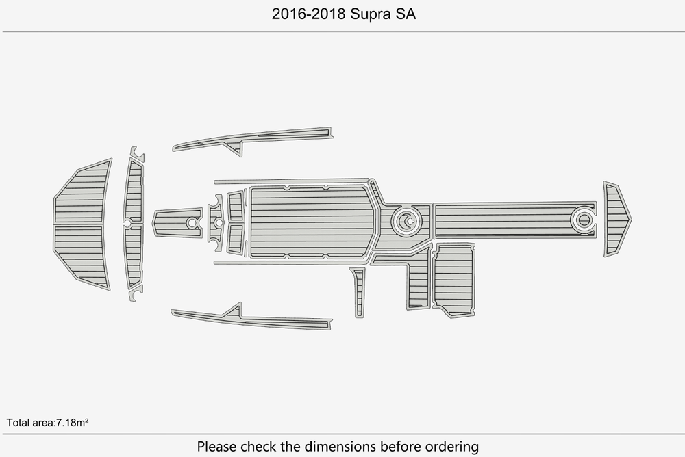 2016-2018 Supra SA Marine teak deck seadek EVA Foam Boat flooring