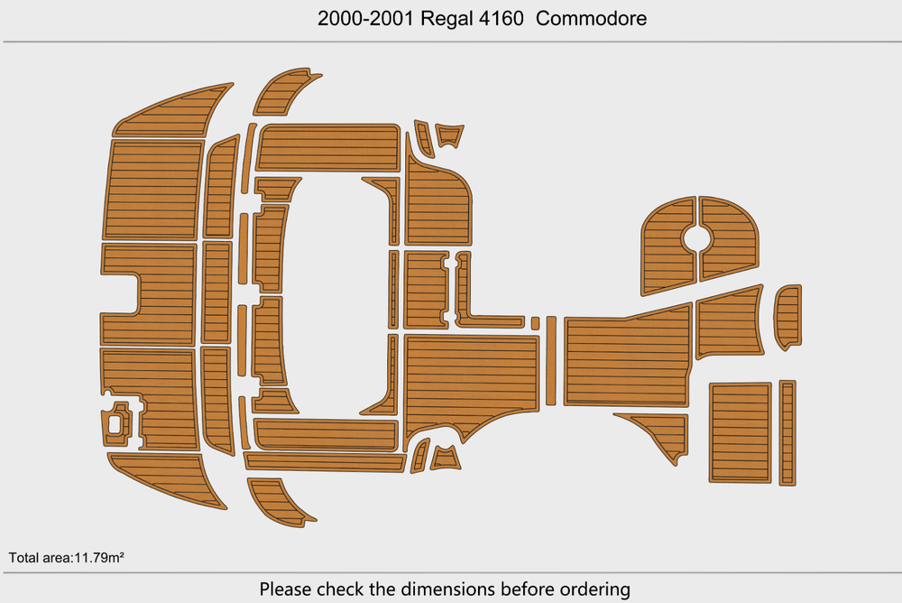 2000-2001 Regal 4160 Commodore Cockpit Swim platform 1/4"6mm EVA foam floor