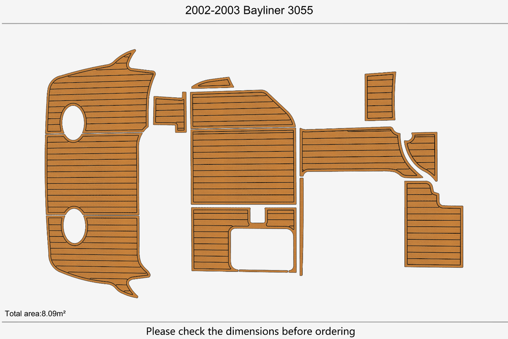 2002-2003 Bayliner 3055 Ciera Marine teak deck EVA Foam Boat flooring