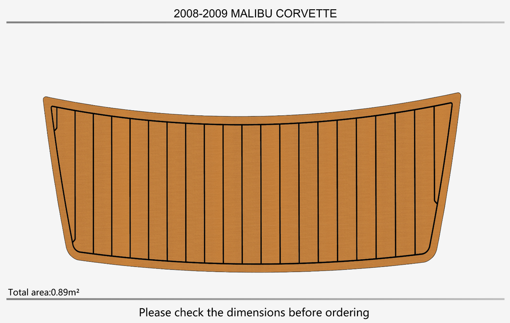 2008-2009 Malibu Corvette Swim platform 1/4" 6mm EVA faux faom teak mat floor