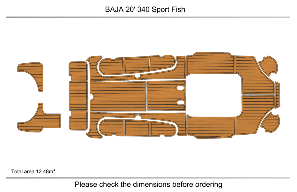 2000-2004 Baja 340 Sportfish Cockpit Swim platform 1/4"6mm EVA foam faux floor