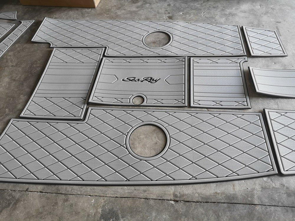 2008 Sea Ray 230 Select Cockpit Pads 1/4" 6mm EVA Teak floor