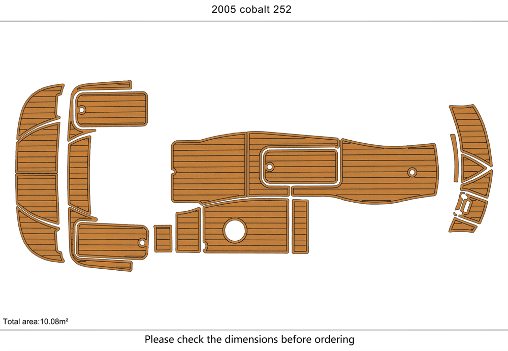 2008-2013 Bayliner SD217 Cockpit Swim platform bow 1/4"6mm EVA foam faux floor