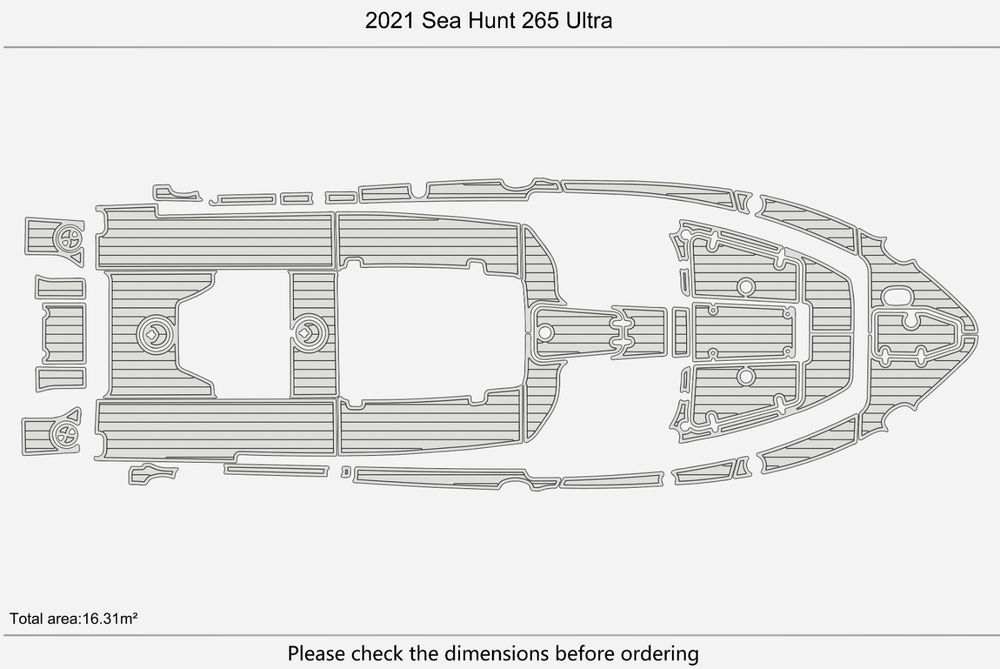 2021 Sea Hunt 265 Ultra Marine teak deck seadek EVA Foam Boat flooring