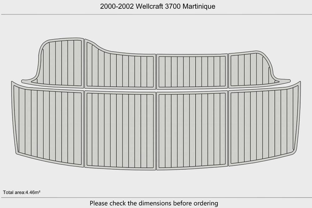 2000-2002 Wellcraft 3700 Martinique Swim platform 1/4"6mm EVA Foam faux floor