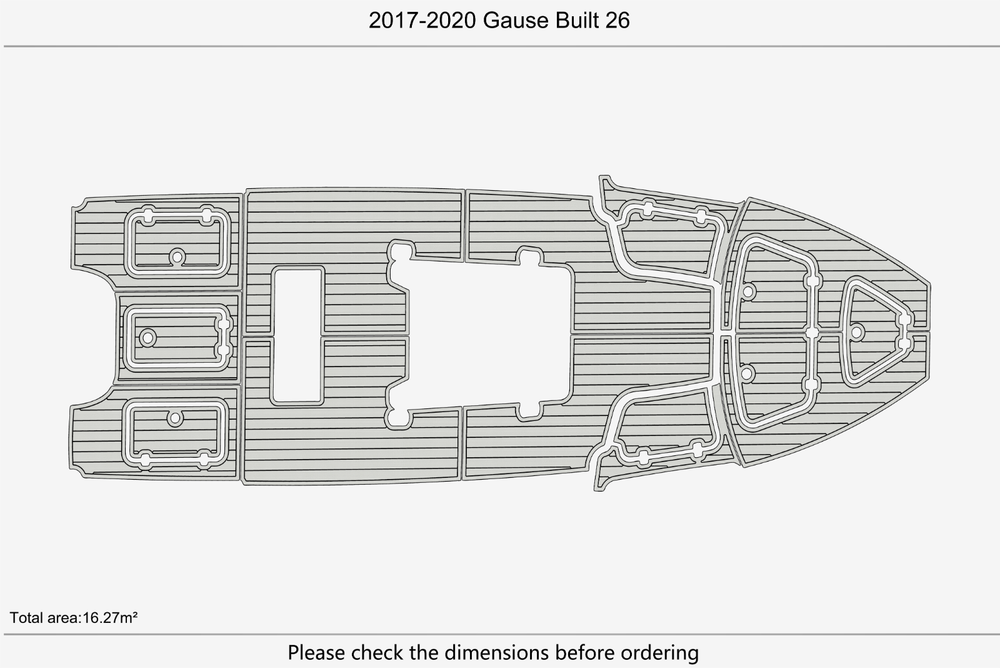 2017-2020 Gause Built Cockpit 1/4"6mm EVA Foam carpet marine MAT floor