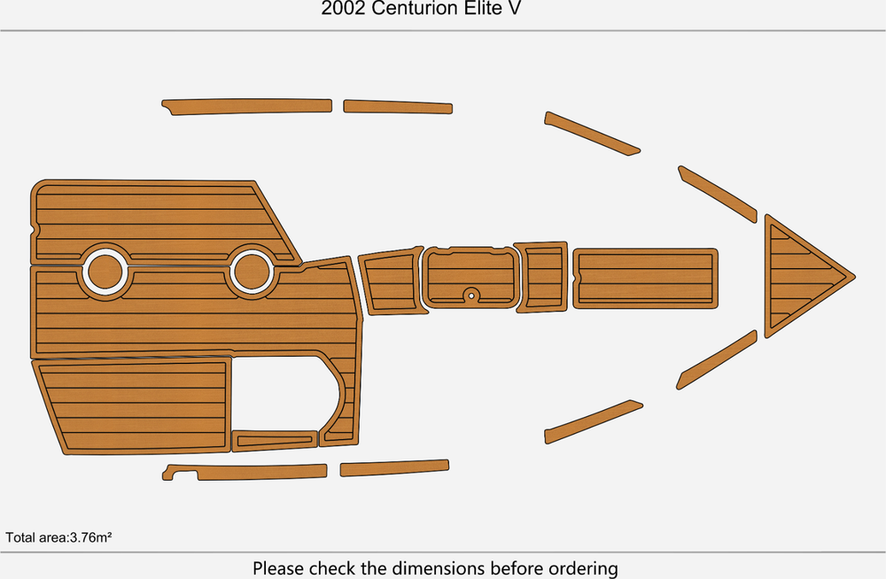 2002 Centurion Elite V Marine teak deck EVA Foam Boat flooring