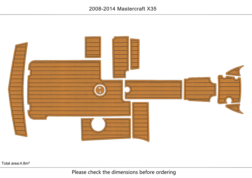 2008-2014 mastercraft x35 Cockpit Swim platform 1/4"6mm EVA Faux foam Mat floor