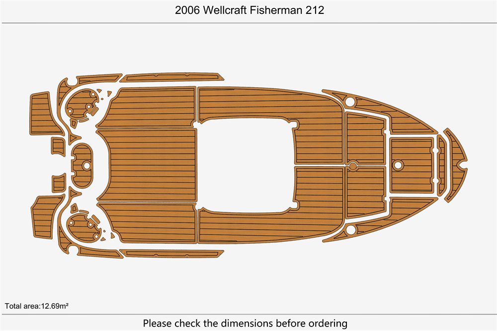 2006 Wellcraft 212 Fisherman Marine teak deck seadek EVA Foam Boat flooring