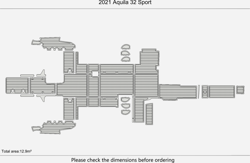 2021 Aquila 32 Sport Marine teak deck seadek EVA Foam Boat flooring