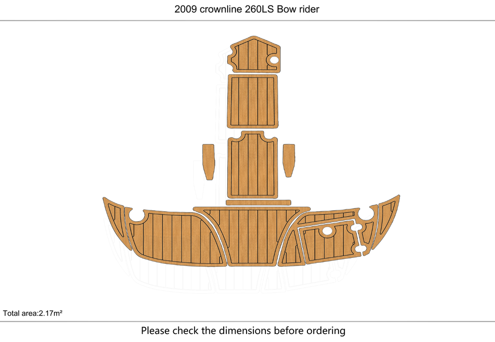 2006-2009 crownline 260LS Bow rider Swim platform 1/4"6mm EVA foam floor