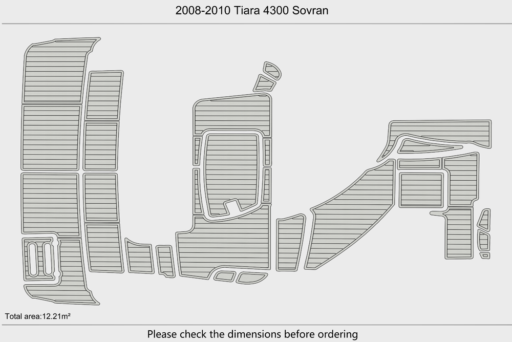 2008-2010 Tiara 4300 Sovran Cockpit Swim platform 1/4"6mm EVA Foam floor