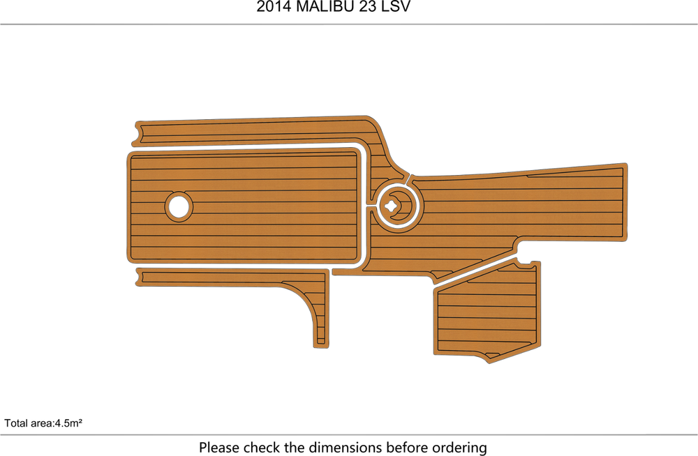2014 malibu 23 Lsv Cockpit 1/4" 6mm EVA foam FAUX teak marine floor