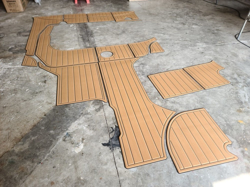 2006-2008 Sea ray 290 sundancer Cockpit $ swim platform 1/4" 6mm EVA FUAx Teak