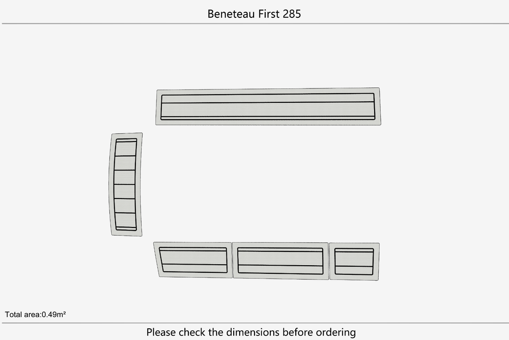 Beneteau First 285 Anti-slip mat Custom EVA teak marine deck flooring