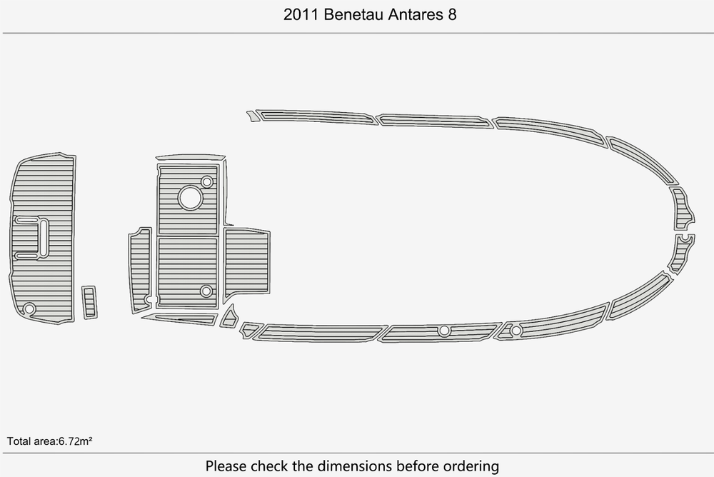 2011 Benetau Antares 8 Marine teak deck EVA Foam Boat flooring
