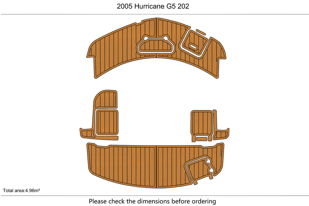 2014 Hurricane 187SS IO Anti-slip mat Custom EVA faux teak marine flooring