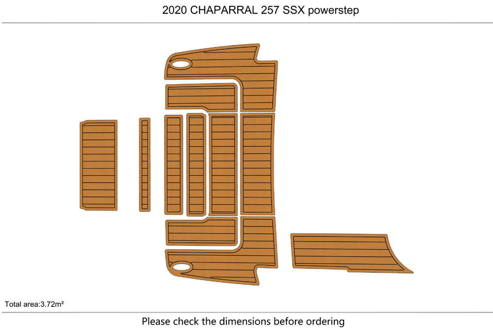 2020 CHAPARRAL 257 SSX powerstep Swim platform 1/4"6mm EVA foam faux mat floor