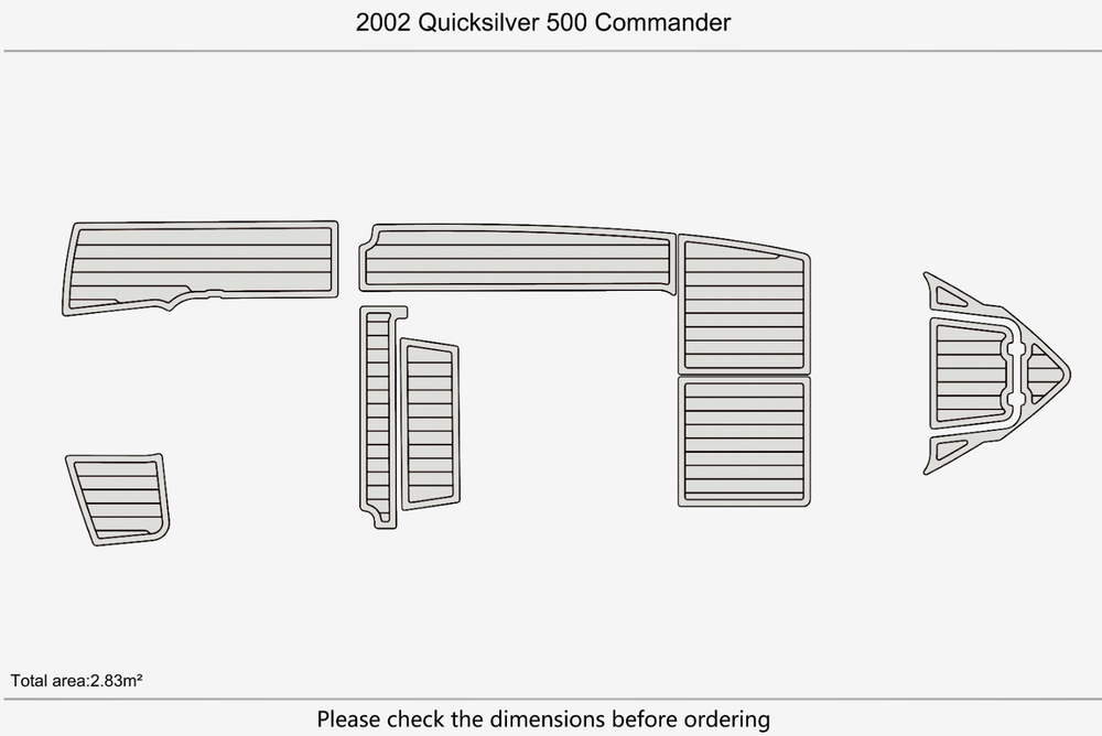 2002 Quicksilver 500 Commander Marine teak deck EVA Foam Boat flooring