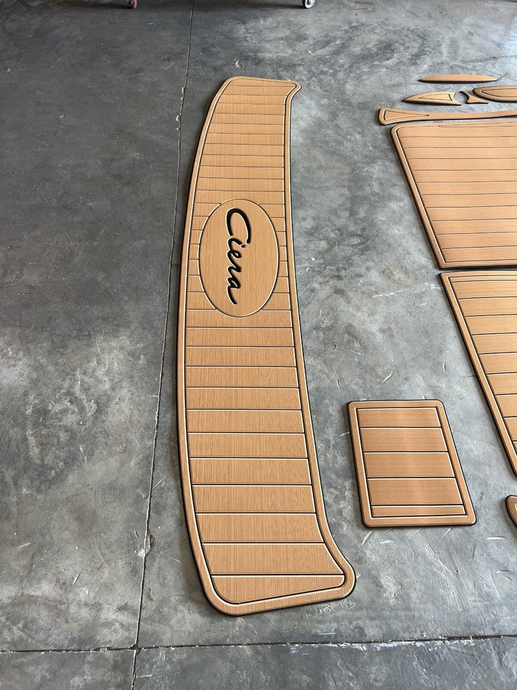 2001 Bayliner 2655 Cockpit swimming platform 6mm EVA TEAK FLOOR Non-slip mat