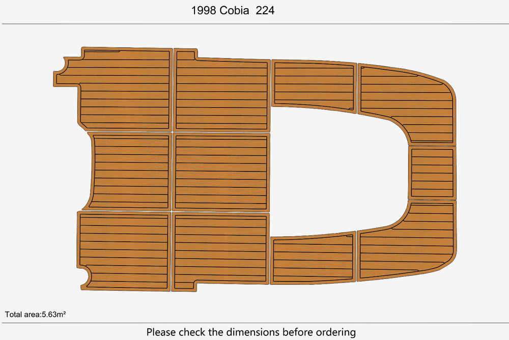 1998 Cobia 224 Cockpit Swim platform 1/4"6mm EVA Foam carpet marine floor
