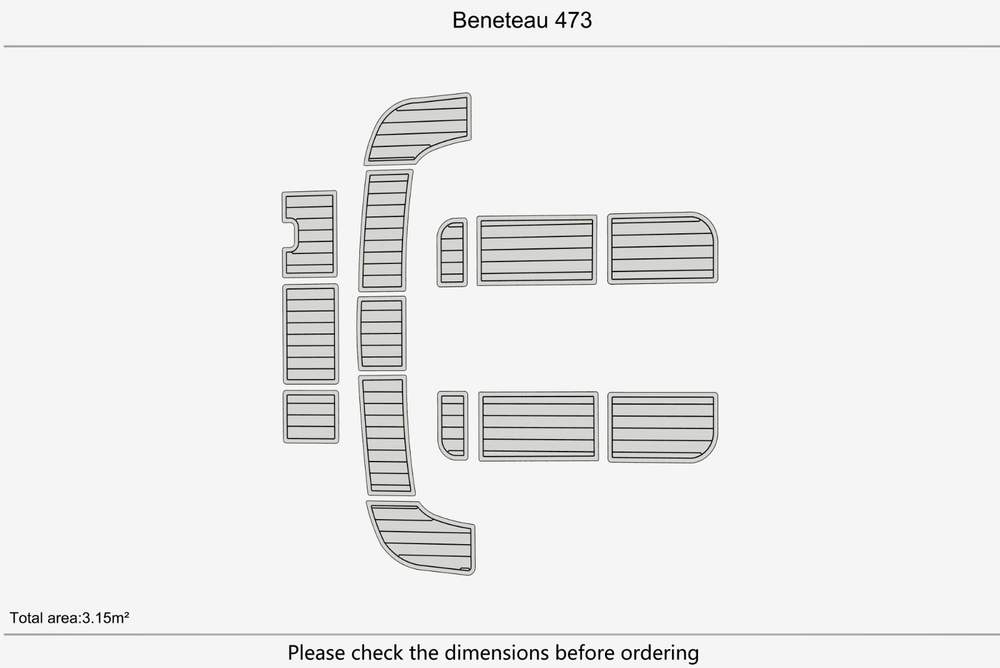 Beneteau 473 Anti-slip mat Custom EVA teak marine deck flooring