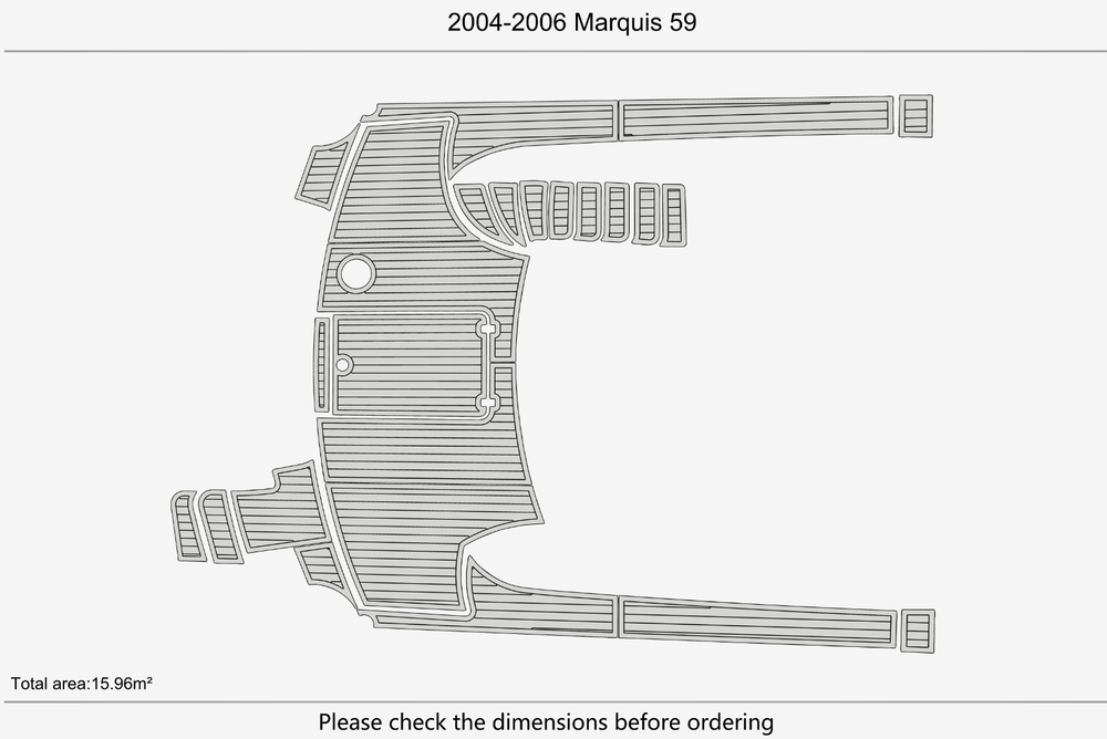 2004-2006 Marquis 59 Cockpit 1/4"6mm EVA Foam faux mat floor