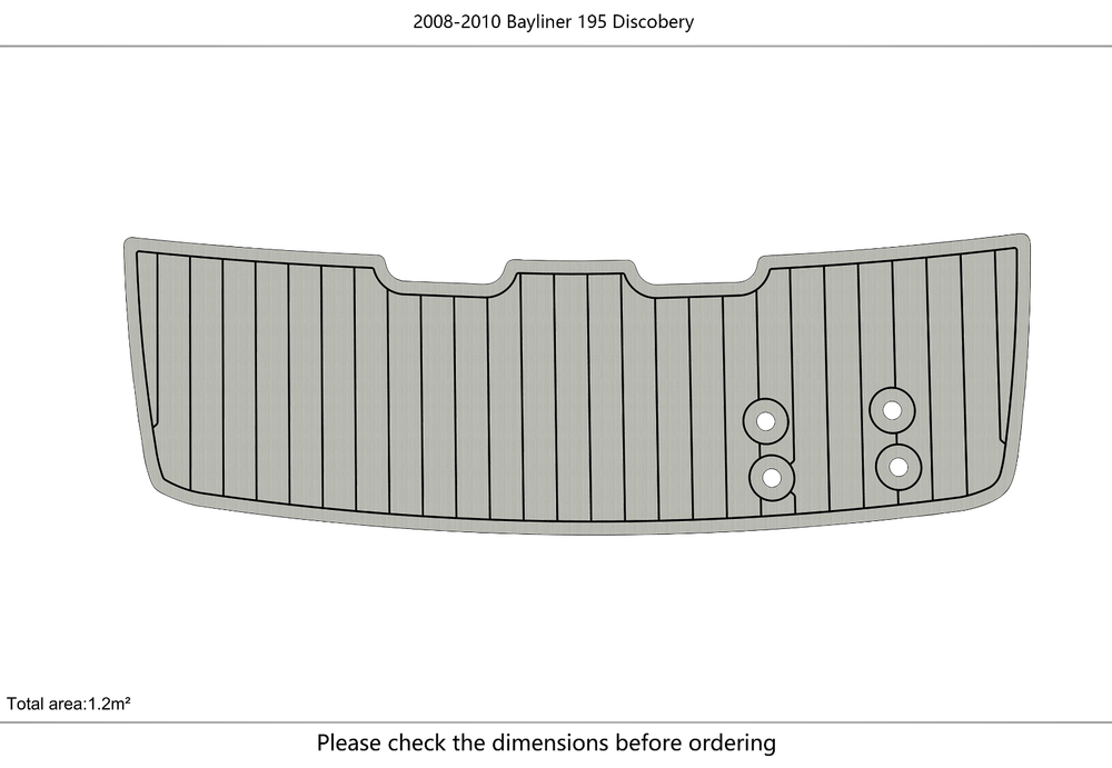 2008-2010 Bayliner 195 Discobery Swim platform 1/4" 6mm EVA foam floor