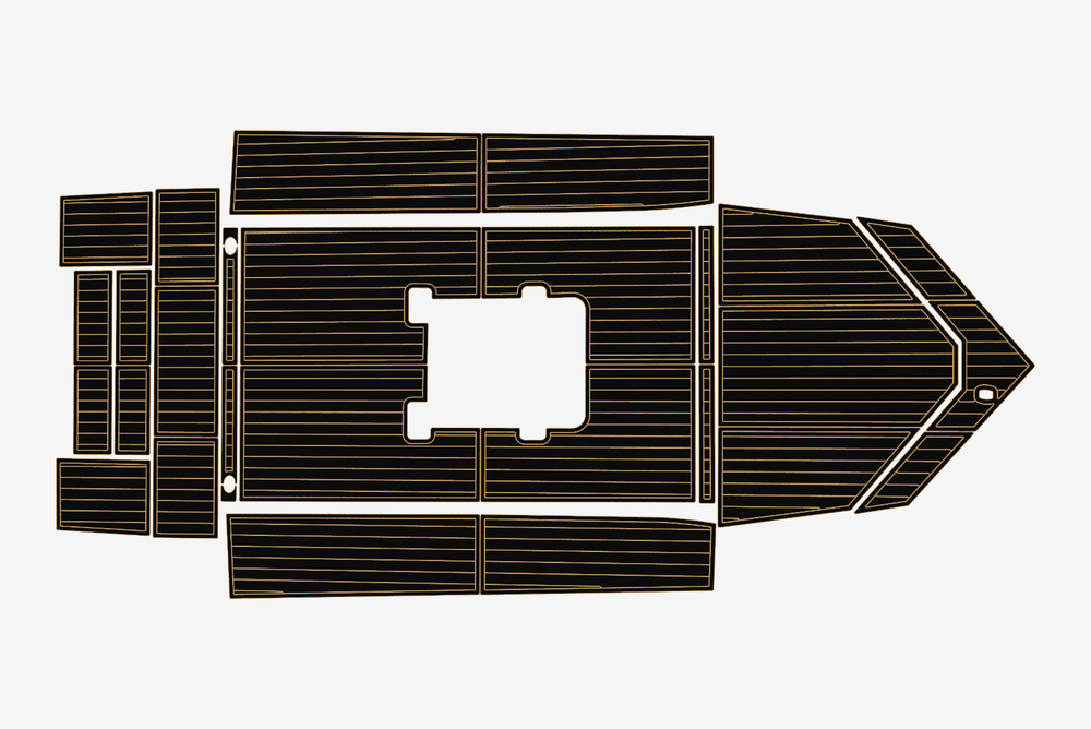 2003 AlumaCraft 20CC Cockpit Swim Platform 1/4" 6mm EVA Teak deck floor