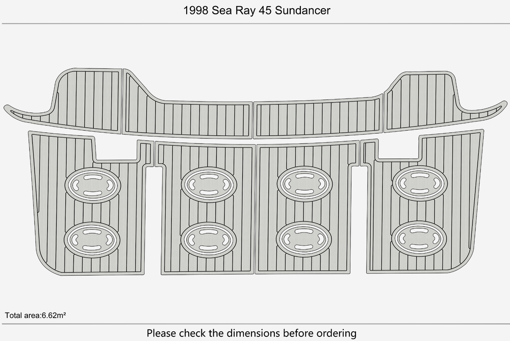 1998 Sea Ray 45 Sundancer Swim platform 1/4"6mm EVA Foam floor