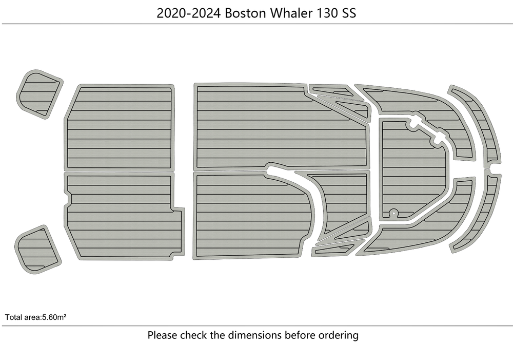 2020-2024 Boston Whaler 130 SS Cockpit 1/4"6mm EVA foam floor