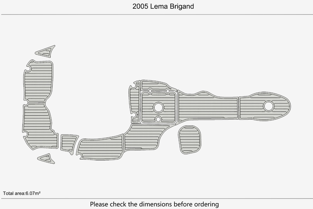 2005 Lema Brigand Marine teak deck EVA Foam Boat flooring