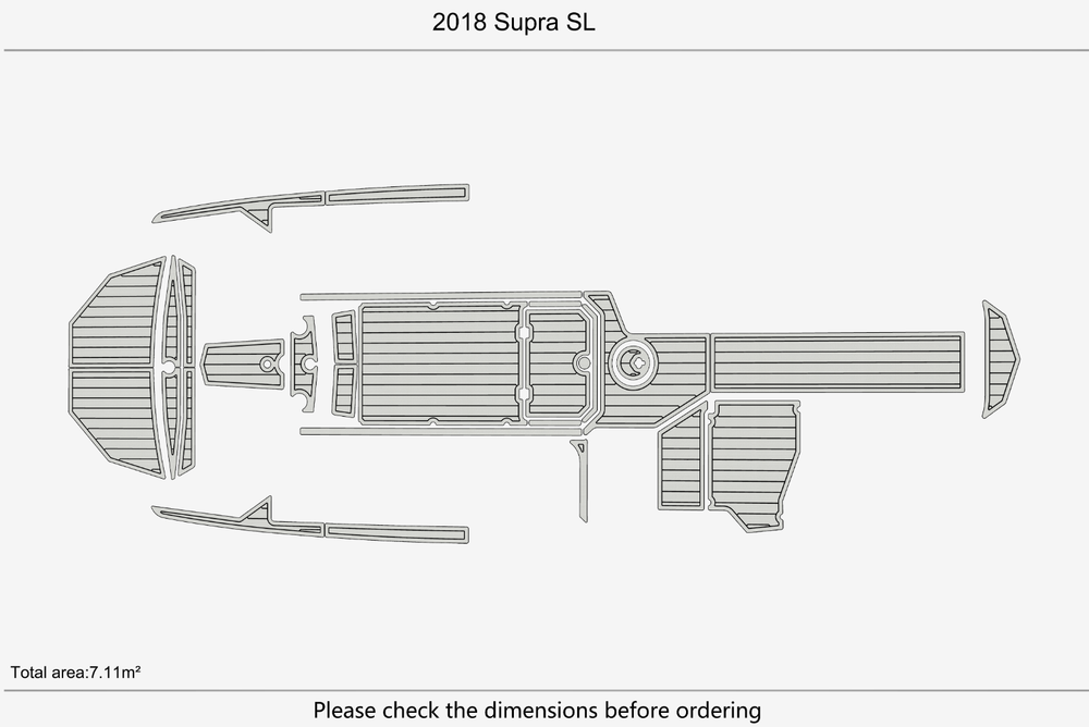 2018 Supra SL Marine teak deck seadek EVA Foam Boat flooring