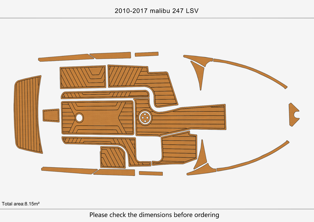 2010-2017 malibu 247 lsv Cockpit Swim platform bow 1/4"6mm EVA Foam faux floor