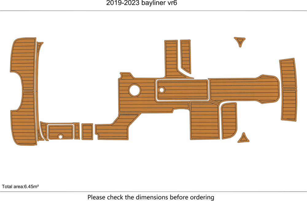 2019-2023 bayliner vr6 Cockpit swim platform 1/4" 6mm EVA foam floor