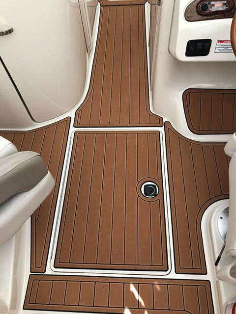 2002-2008 Sea Ray 240 Cockpit swimming platform Pads 1/4" 6mm EVA Teak Deck