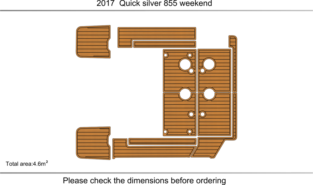 2017 Quicksilver 855 weekend Anti-slip Custom EVA faux mat marine flooring