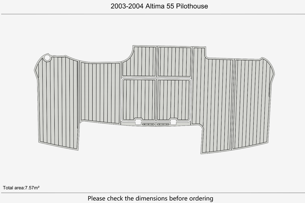 2003-2004 Altima 55 Pilothouse Swim platform 1/4" 6mm EVA foam marine floor