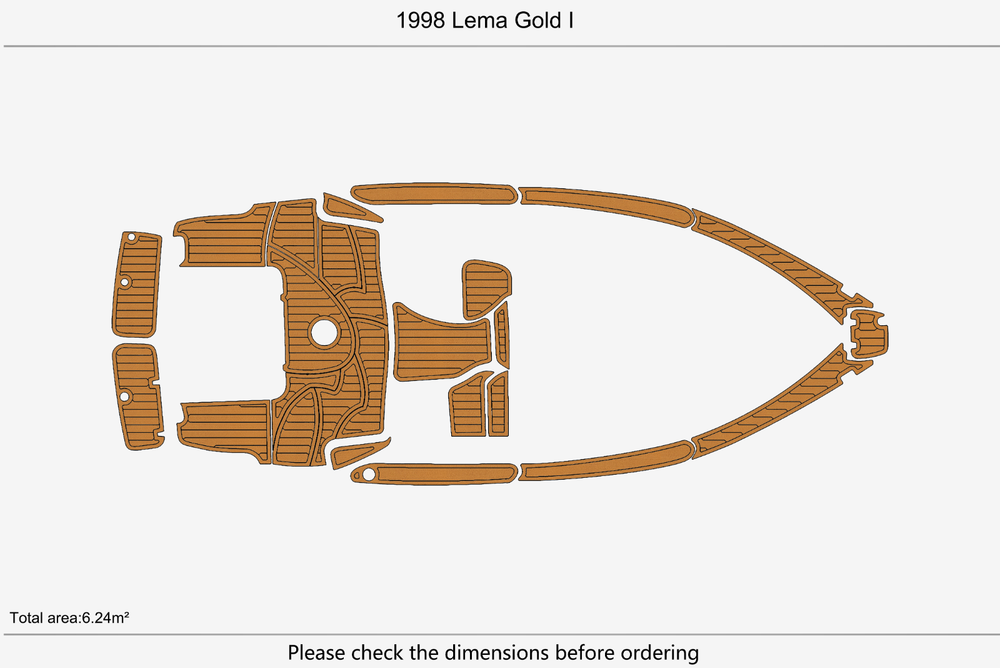 1998 Lema Gold I Marine teak deck EVA Foam Boat flooring