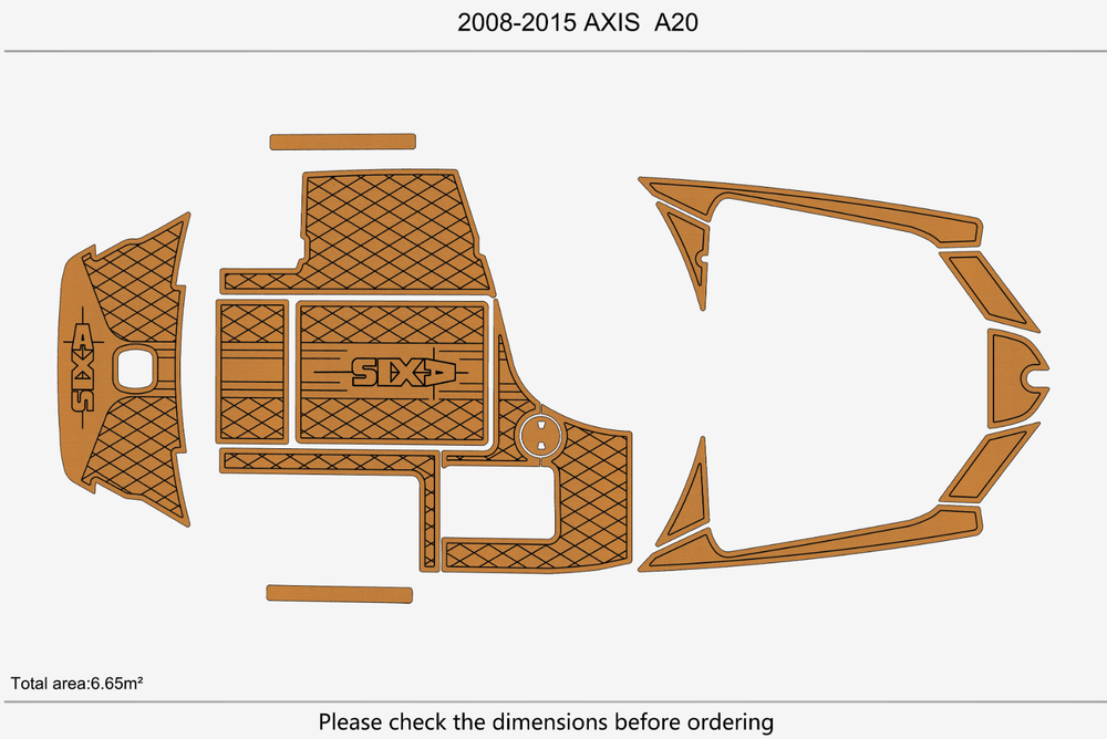 2008-2015 Axis A20 Marine teak deck EVA Foam Boat flooring