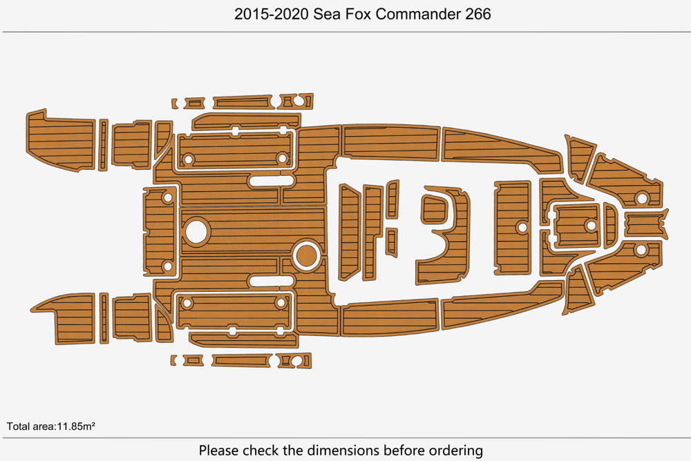 2019-2020 Sea Fox 266 Commander Cockpit Swim platform 1/4"6mm EVA Foam floor