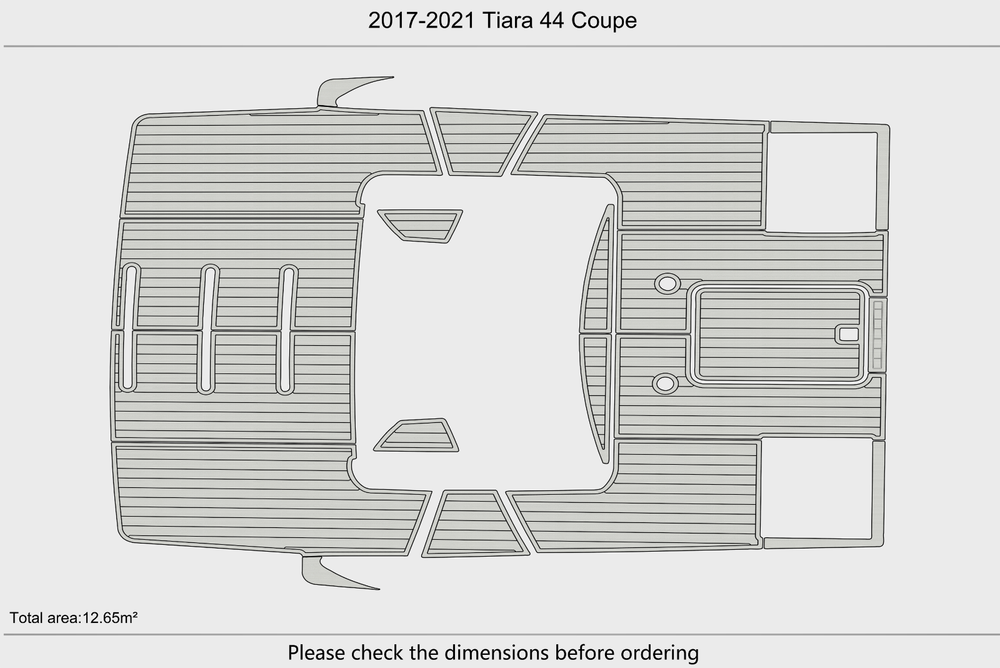 2017-2021 Tiara 44 Coupe Cockpit Swim platform 1/4"6mm EVA Foam faux mat floor