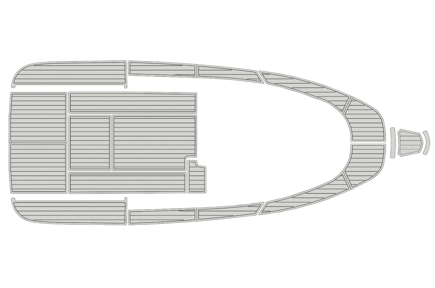 2000-2009 Aquador 25 WA Cockpit Swim platform bow 1/4"6mm EVA foam faux floor